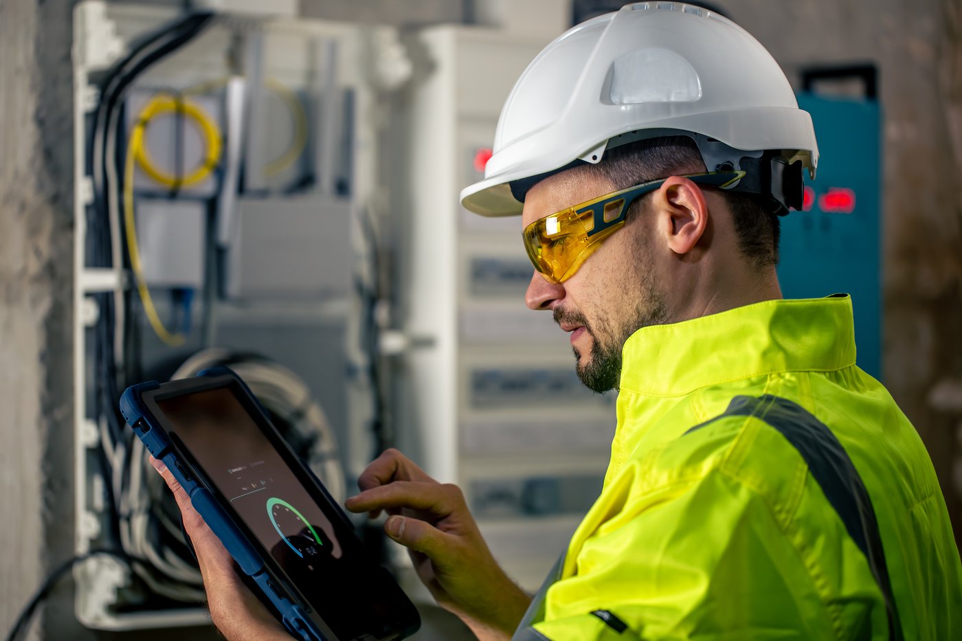 Field service technician on site